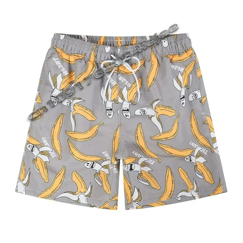 Hawaiian 3d Print Plants Flamingo Beach Shorts Men Summer Short Pants Outdoor Sports Surf Board Shorts Quick Dry Swim Trunks