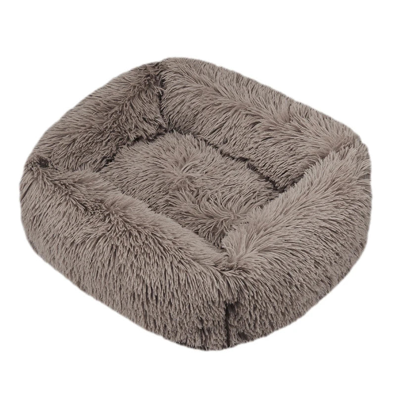 Rectangle Plush Dog Bed Winter Warm Mat Small Medium Big Pet Cat Dog Bed Kennel Puppy Sofacama Cat Cushion Pets Sofa Accessories