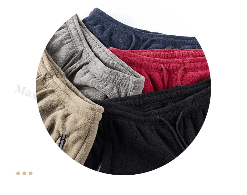 Winter Fleece Ski Pants Men's High Quality Extreme Cold Wool Thick Warm Trousers Women New 2025 Outdoor Camping Work Sweatpants