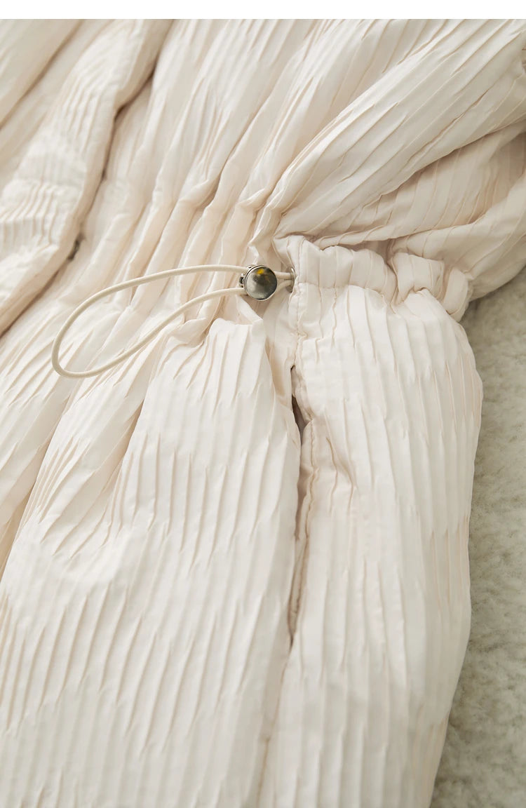 AMII Minimalist Duck Down Puffer Coat Women Winter 2025 Lightweight Stand Collar Lapel Warm Outerwear New Jackets 12344052