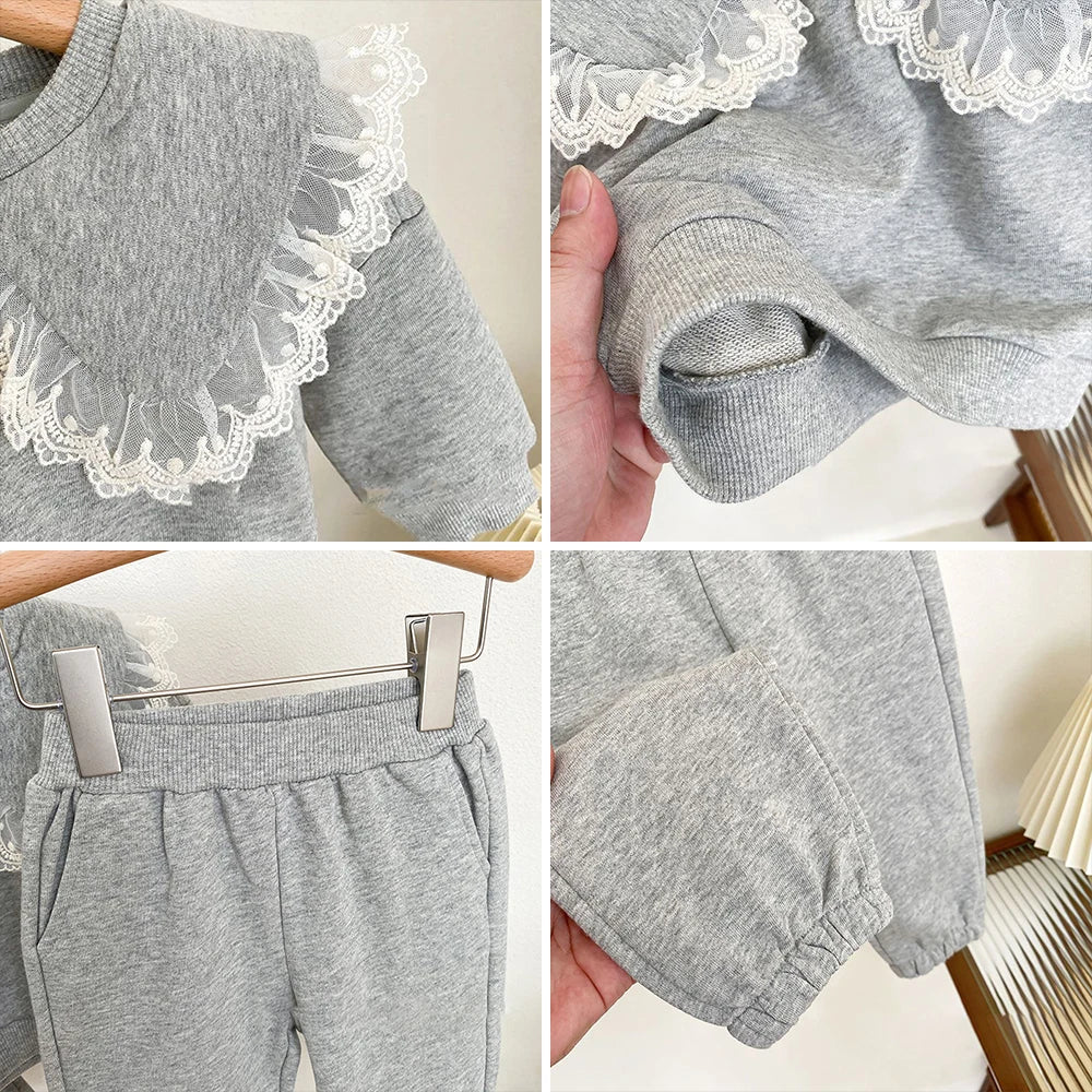 Melario New Baby Kids Clothes Pants Set Children's Clothing 2pcs Casual Sport Outfits Loungewear Casual Pullover Tracksuit Suit