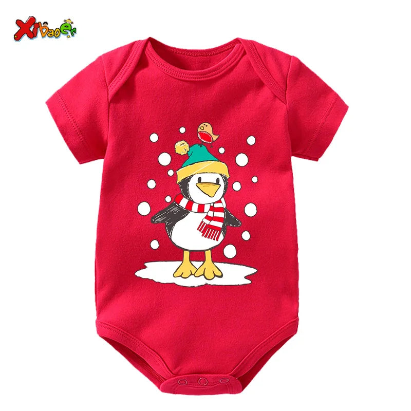 Family Christmas Shirts Cotton Family Matching Outfit Merry Christmas Kids Tshirts Baby Rompers Matching Pajamas Clothes Famille