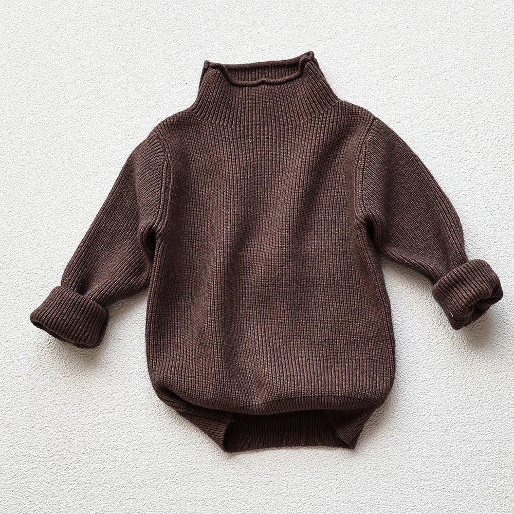 MILANCEL Autumn New Kids Sweaters Turtleneck Boys Pullover Boys Knitwear Girls Base Sweater