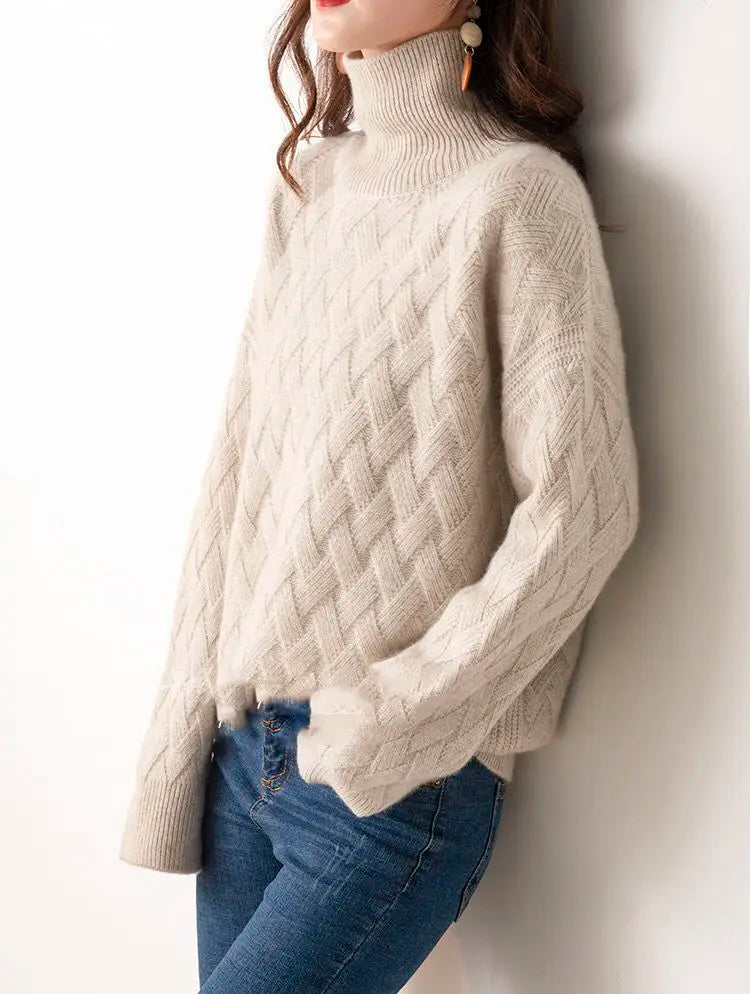 2024 New Women Loose Sweater Winter Casual Chic Cashmere Oversize Thick Sweater Pullovers Pullover Female Long Sleeve S-3XL