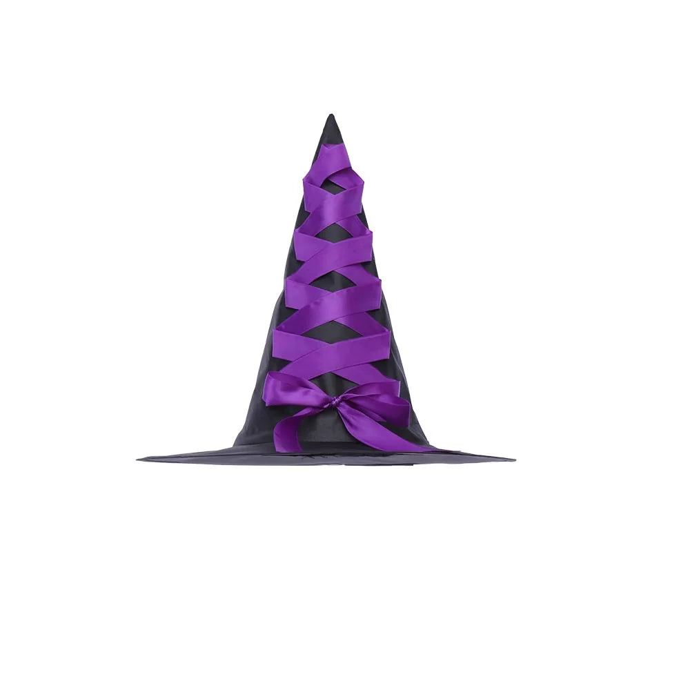 Halloween New Witch Dress Cosplay Costume Dress for Girl Carnival Party Dress Hat Broom Fancy Clothes Suit