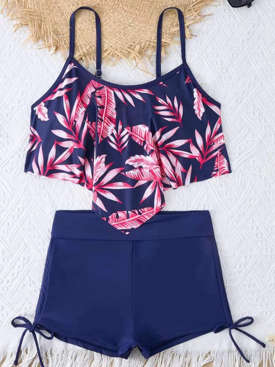 2025 Print Tankini Set 2 Piece Women Swimsuit Sexy High Waist Swimwear Female Bathers Bathing Swimming Suit Summer Beachwear