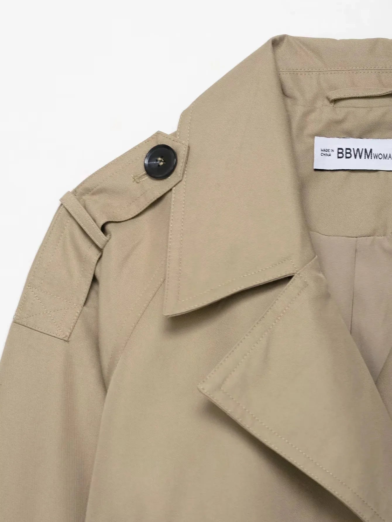 Fashion Lapel Short Trench Coats Women Double Breasted Pockets Jackets Female Autumn Winter New Office Lady Solid Outwear ﻿