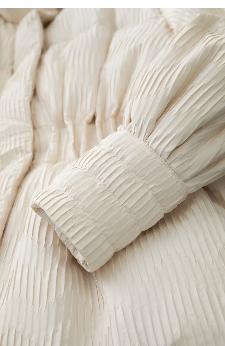 AMII Minimalist Duck Down Puffer Coat Women Winter 2025 Lightweight Stand Collar Lapel Warm Outerwear New Jackets 12344052