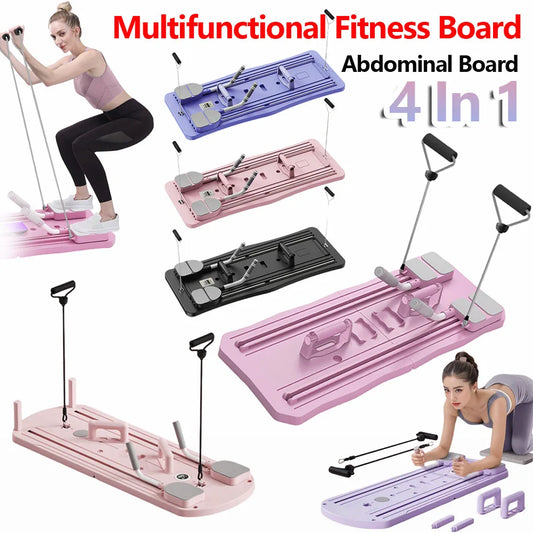 Abdominal Exercise Board Fitness Board Automatic Rebound Leg & Arm Toner Multifunctional Pilates Reformer Set Fitness Equipment