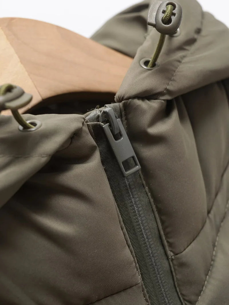 ETJ 2025 new  women's elegant fashion patchwork long sleeve standing collar hooded cotton jacket sport coat 8073227