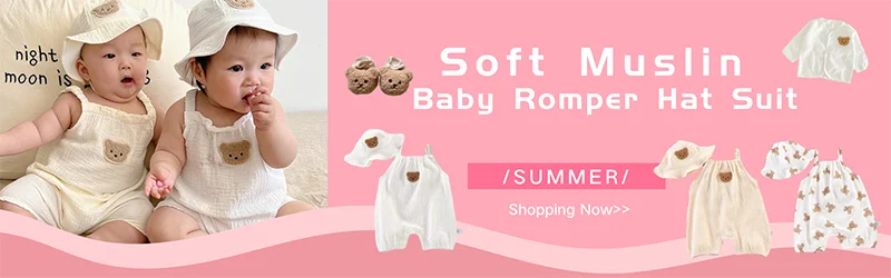 Baby Summer Rompers for Girls Boys Cute Printed Toddler One-Piece Jumpsuit Fashion Korean Infant Overalls Clothing 0-2 Years