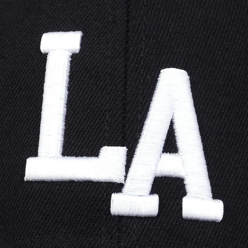 Unisex La Letter Embroidery Baseball Caps Spring and Autumn Outdoor Adjustable Casual Hats Sunscreen Hat