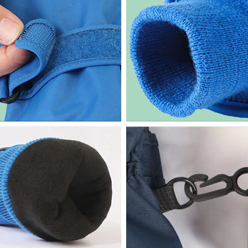 Waterproof Ski Gloves for Adult Kids Thick Children Snowboard Gloves Outdoor Fleece Lining Family Winter Gloves for Boys Girls