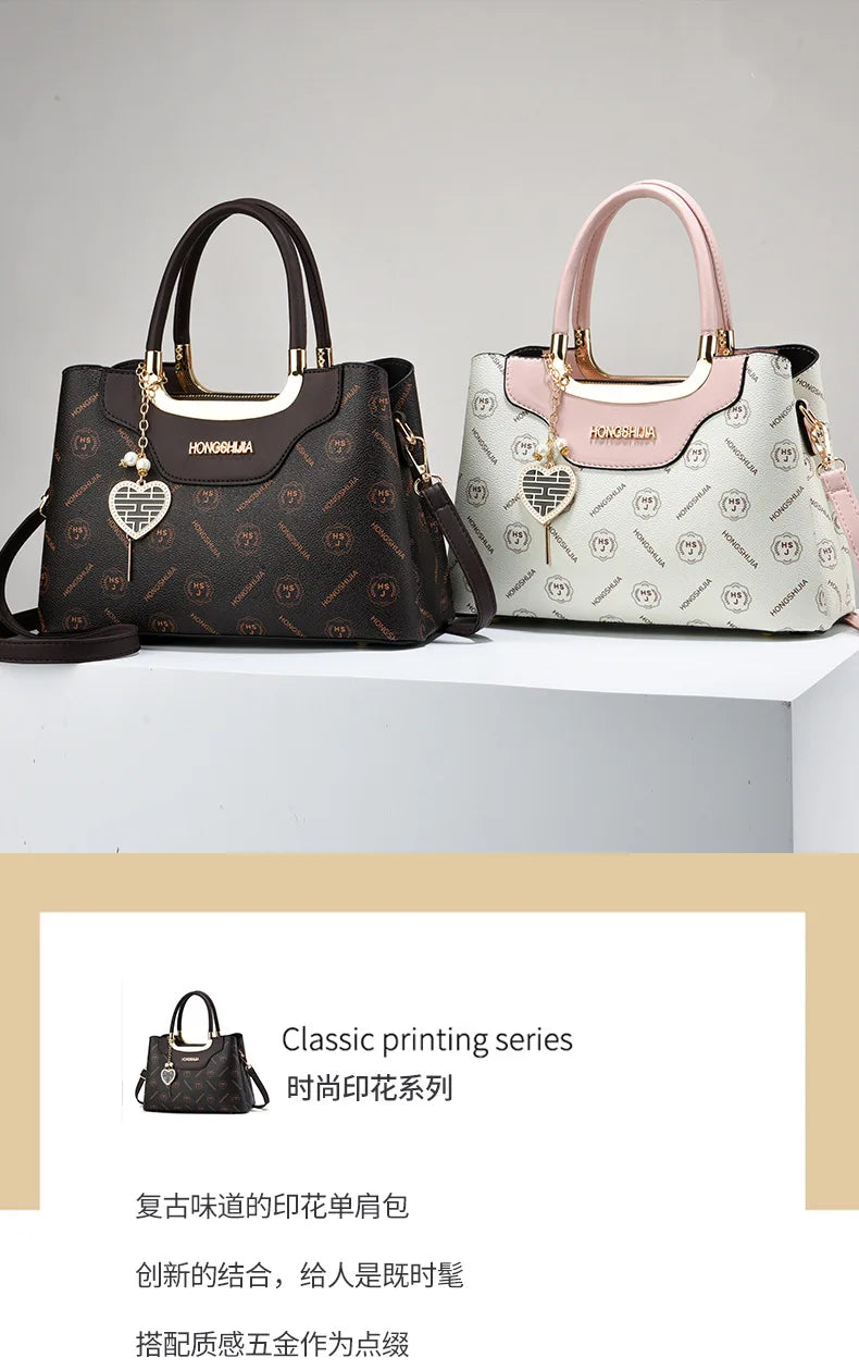 2024 New Women Luxury Handbag Purses Designer Leather Female Shoulder Crossbody Messenger Bags for Female Elegant Tote Sac