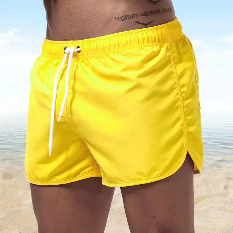 Shorts For Mens 2024 Summer Men's Swimwear Shorts Brand Beachwear Sexy Swim Trunks Men Swimsuits Low Waist Breathable Beach Wear