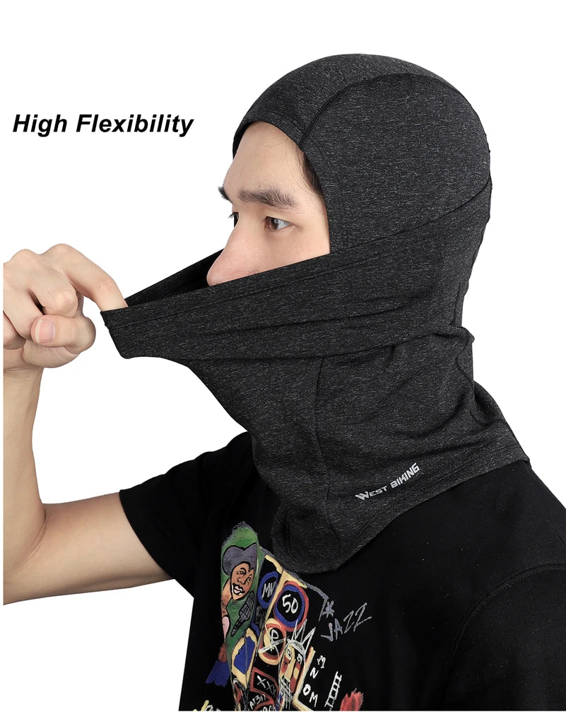 WEST BIKING Winter Cycling Scarf Fleece Keep Warm Balaclava Men Women Bicycle Hat Headwear Ski Helmet Liner Windproof Sport Cap