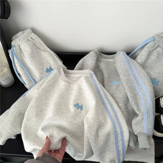 Spring Kids Sweatshirt Sets Children Long Sleeve Clothing Suits Boy Girl Casual Pullover+Pants 2Pcs Autumn Teen Tracksuit Outfit