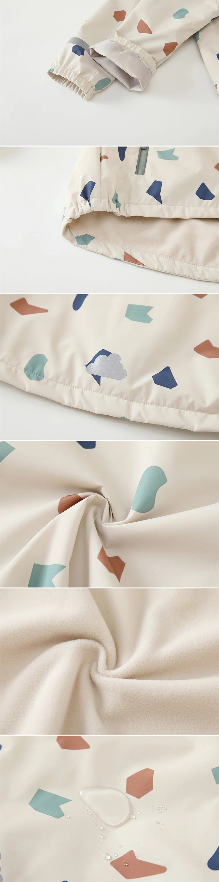 HONEYKING Softshell Jacket For Kids Waterproof Hooded Fleece Outerwear For Baby Toddler Rain Coats Children's Clothing For Girl