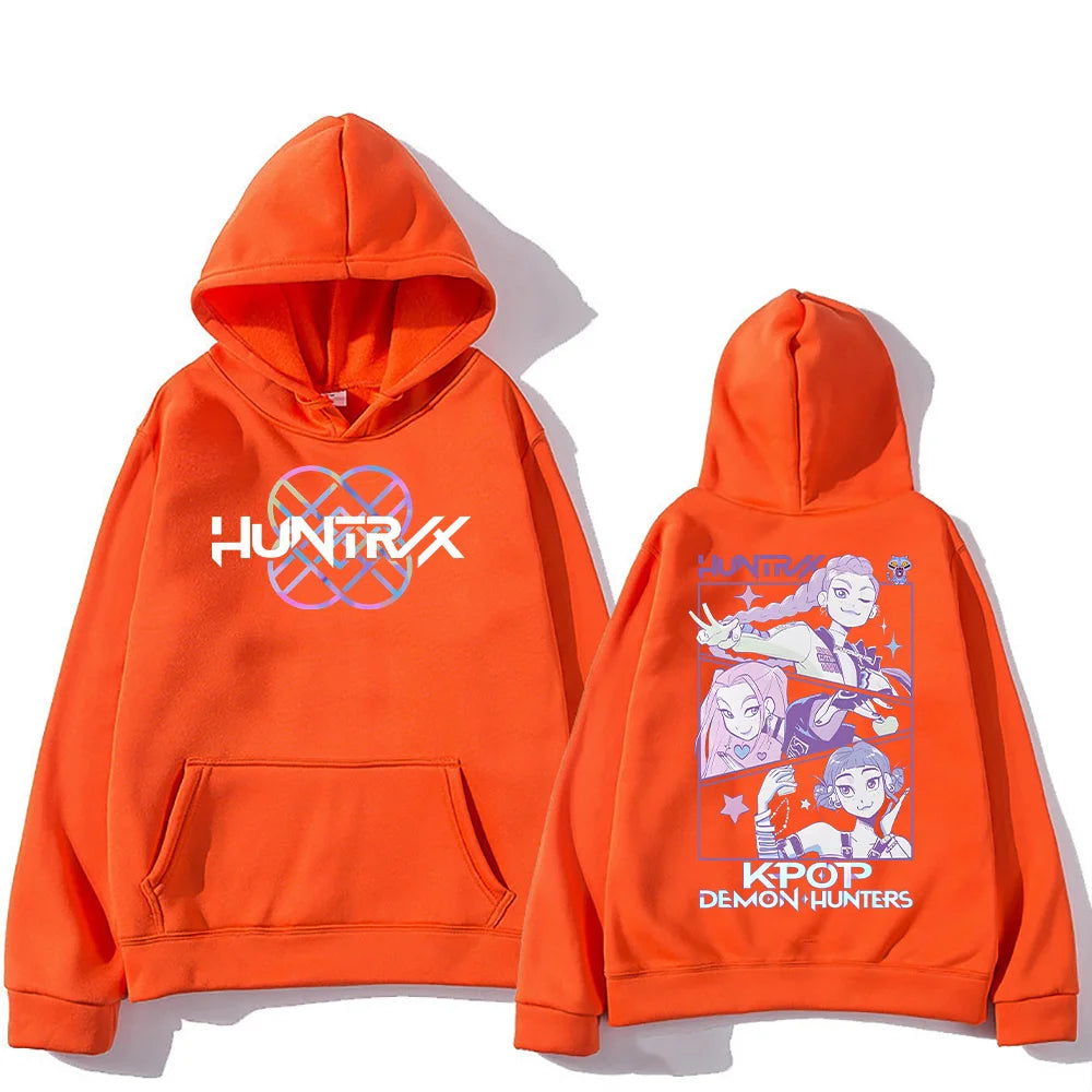 KPop Demon Hunters Hoodies Merch Kpop Men Women Sweatshirt Fashion Versatile Streetwear Oversized Y2K Pullovers Trends Anime Top
