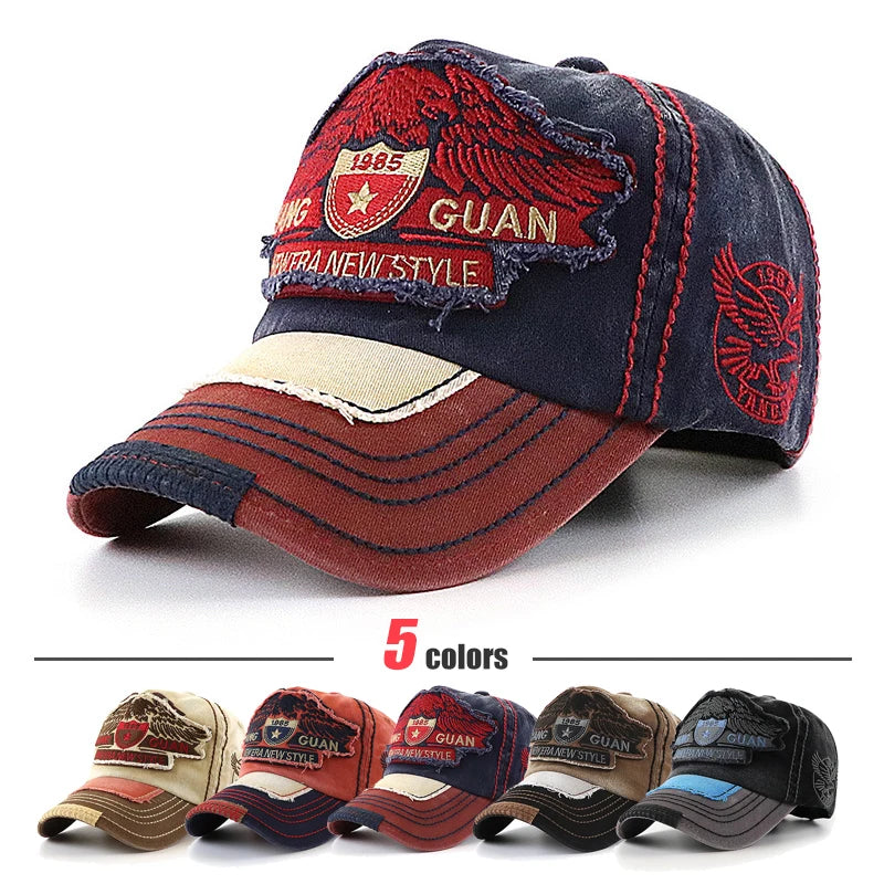 NEW ERA NEW STYLE Eagle Embroidered Large Head Baseball Cap With 3 Sizes To Choose From, Suitable For Families With Children