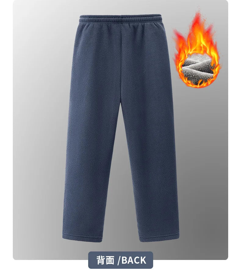 Winter Fleece Ski Pants Men's High Quality Extreme Cold Wool Thick Warm Trousers Women New 2025 Outdoor Camping Work Sweatpants