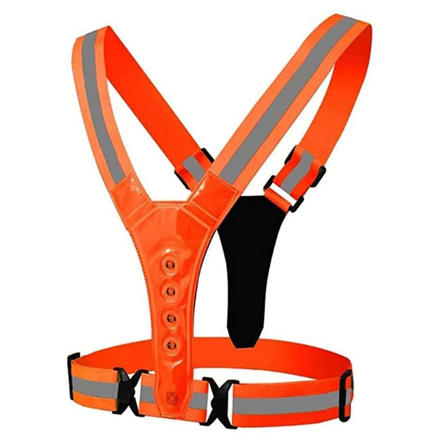 LED Reflective Vest Light Up Running Vest Adjustable Straps Cycling Safety Vest USB Rechargeable 3 Light Modes for Night Running