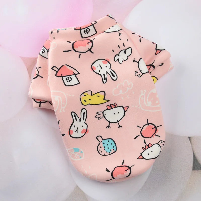 Chihuahua Dog Sweatshirt Puppy Cat Pullover Dogs Small Dog Hoodie Coat Winter Warm Pet Clothes for Bulldog