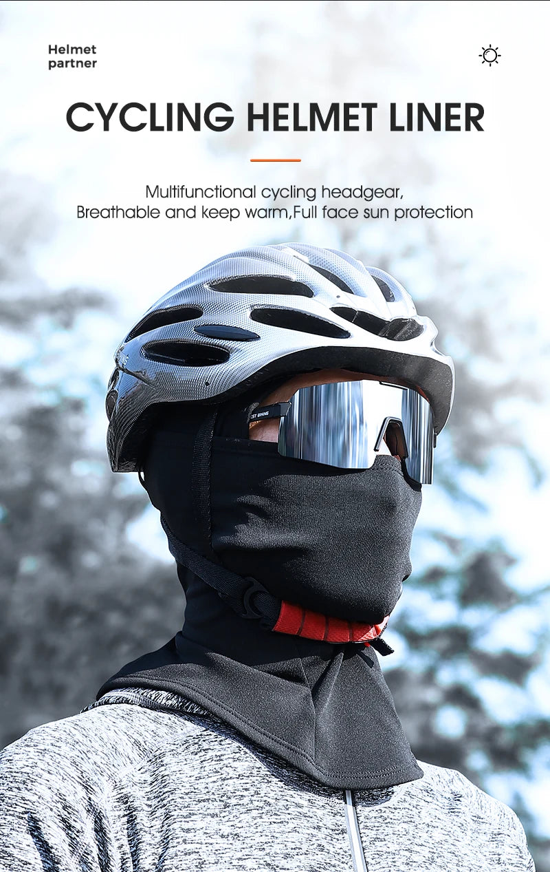 WEST BIKING Winter Cycling Scarf Fleece Keep Warm Balaclava Men Women Bicycle Hat Headwear Ski Helmet Liner Windproof Sport Cap
