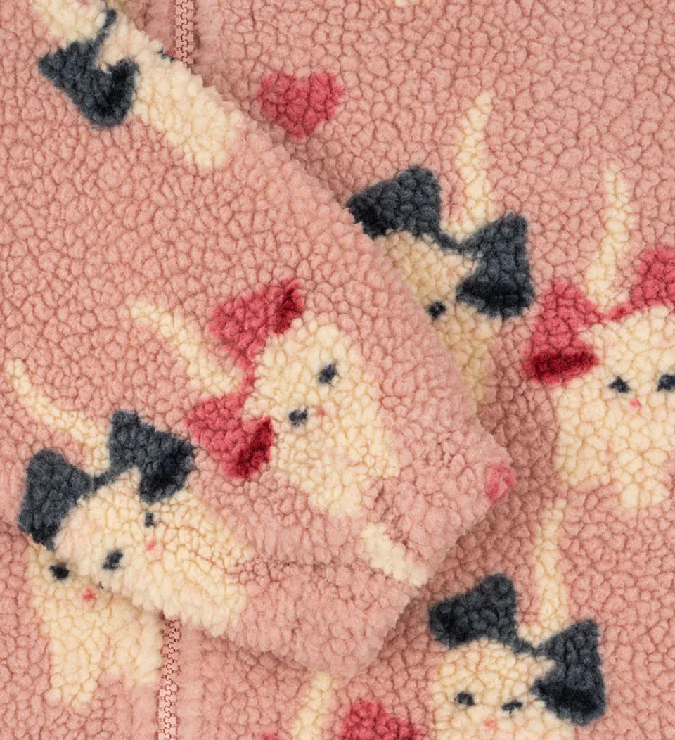 2025 KS Brand Winter Baby Girls Lambswool Jackets Kids Clothes Girls Cartoon Kitten Swan Beetle Outerwear Boys Striped Coat 1-9Y