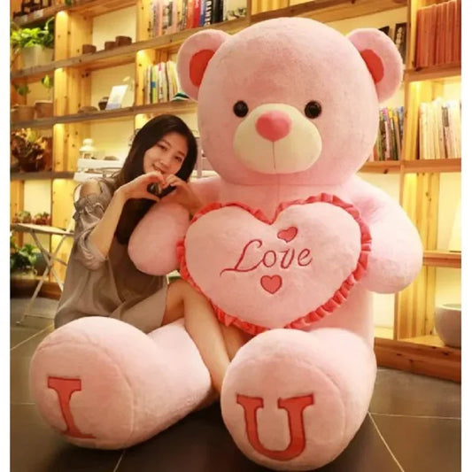 Valentine's Day 80/100Cm Big LOVE Plush Toy Bear Giant Stuffed Animals Birthday Gifts Soft Pillow Dolls Grilfriend Girls Wife