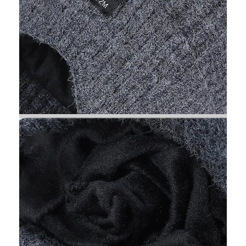 Male Winter Warm Hat Thickened Knitted Woolen Capprotect Ears For Middle-aged And Elderly People Father And Grandfather