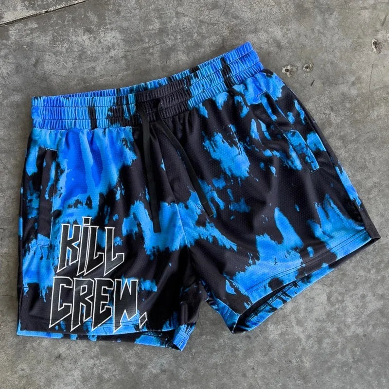 Sports Shorts Men's Quarter Above Knee Sweatpants Summer Fitness Running Breathable Quick Drying Basketball Pants