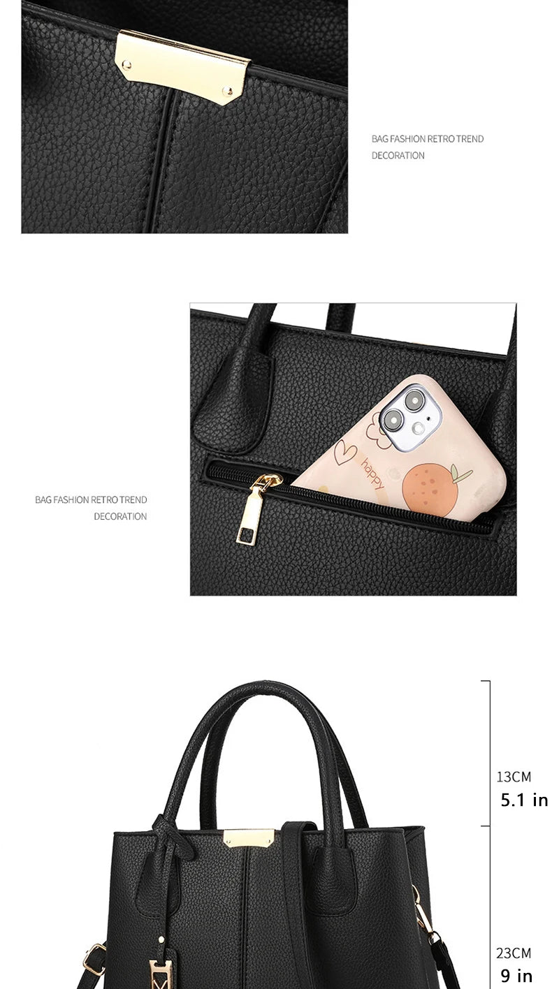 Famous Designer Brand Bags Women Leather Handbag New Luxury Ladies Purse