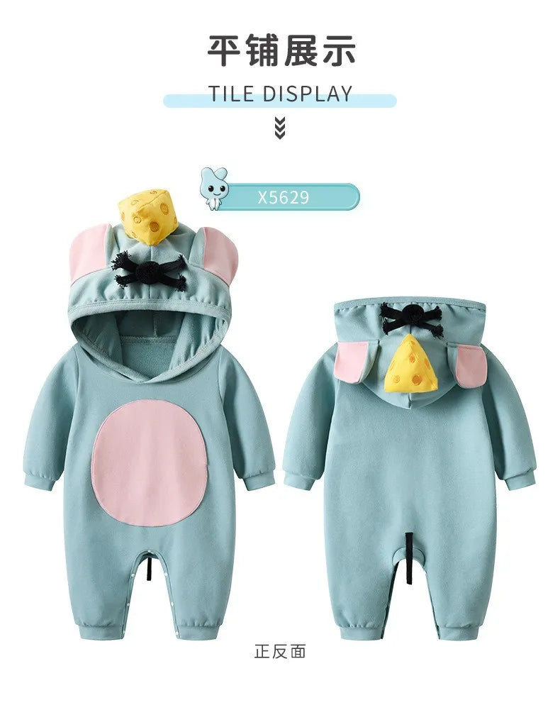 New Children's Little Mouse Costume Halloween Little Mouse Baby Costume Kindergarten Party Activity Fairy Tale Performance