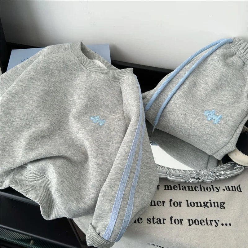 Spring Kids Sweatshirt Sets Children Long Sleeve Clothing Suits Boy Girl Casual Pullover+Pants 2Pcs Autumn Teen Tracksuit Outfit