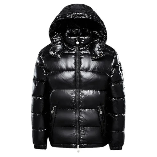 Fashion Waterproof Short Down Jacket Male Lightweight Snow ski Duck Down Parka High Quality Glossy Parka Winter Down Jacket Mens