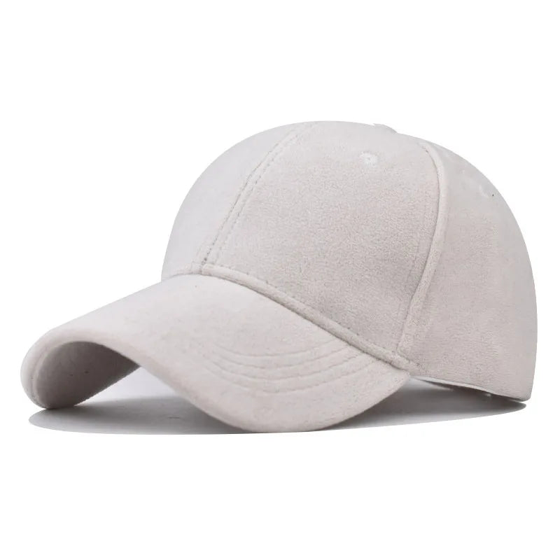 Casual Baseball Caps For Women Men Fashion Suede Hat Autumn Winter Outdoor Sun Caps Snapback Hats Unisex Solid Color Hip Hop Hat
